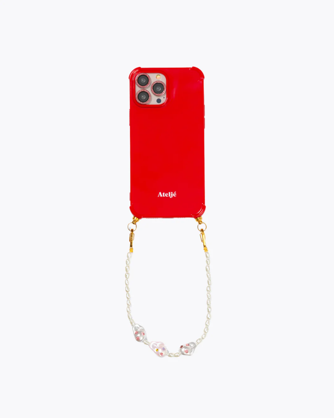 Classic red recycled iPhone case - no cord - Image 4